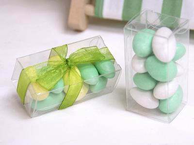 Clear Plastic 8x5cm Rectangle PVC Gift Box - Bomboniere or Product Show Case